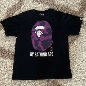 BATHING APE OVERSIZED T-SHIRT W PURPLE APE!